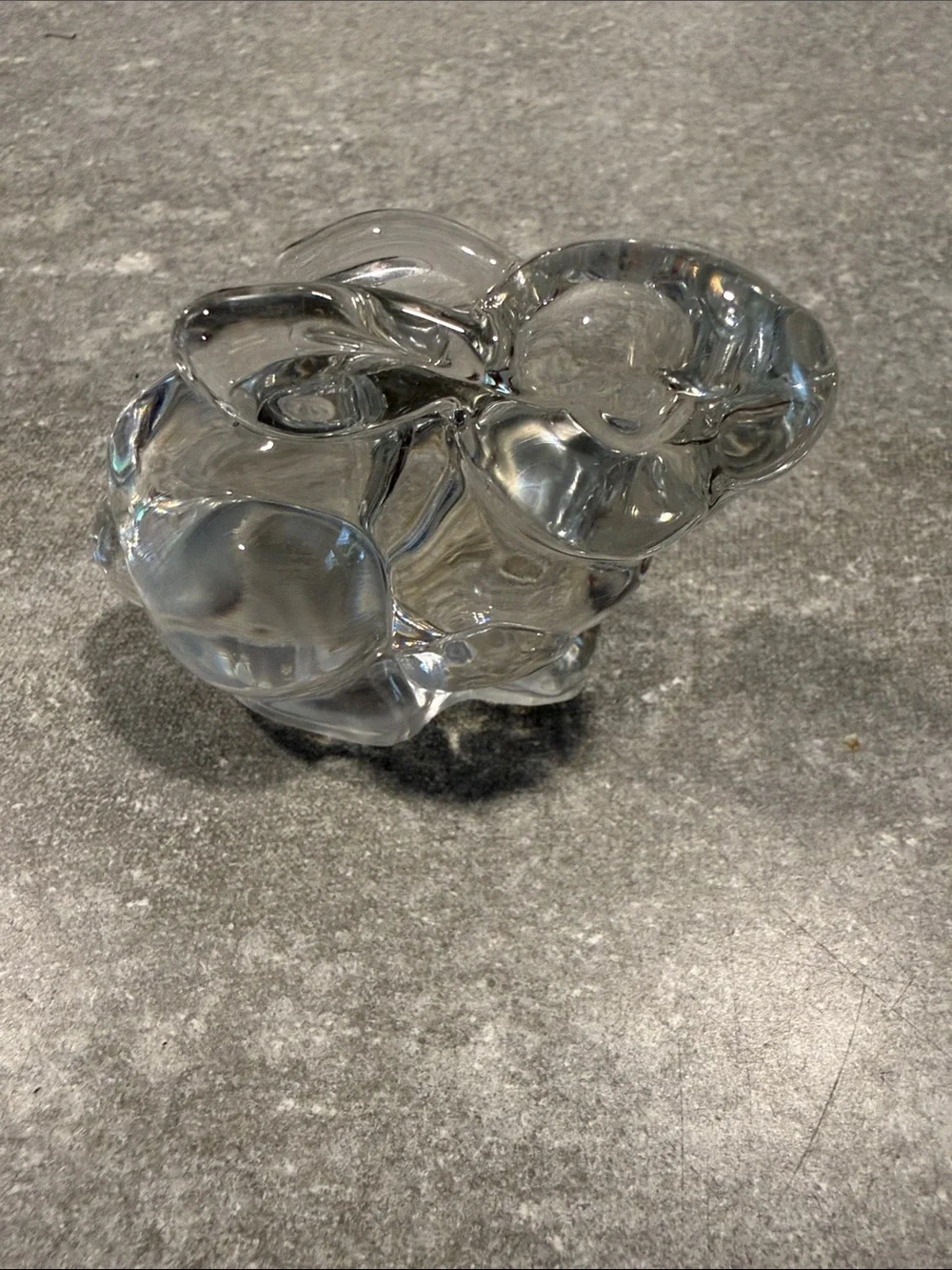 Clear Glass Bunny Rabbit paperweight